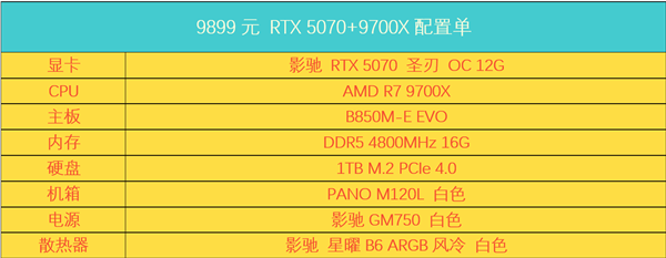 5399元起！影驰RTX 50系整机暑期限时优惠！
