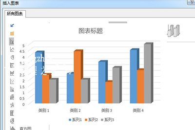 插入一个3D的柱形图