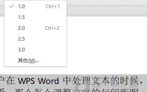 WPSWord怎么调整行间距 一个操作轻松设置