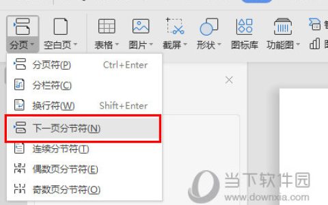 WPSWord怎么设置单页横向 分隔符帮你忙