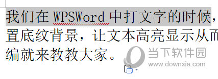 WPSWord选中文本