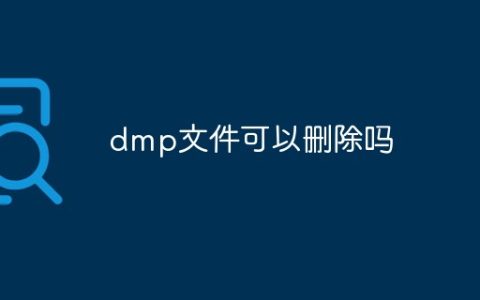 dmp文件可以删除吗? 电脑dmp文件打开与删除方法