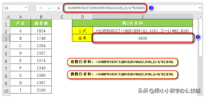 excel如何跳行求和 excel隔几行完美求和公式分享