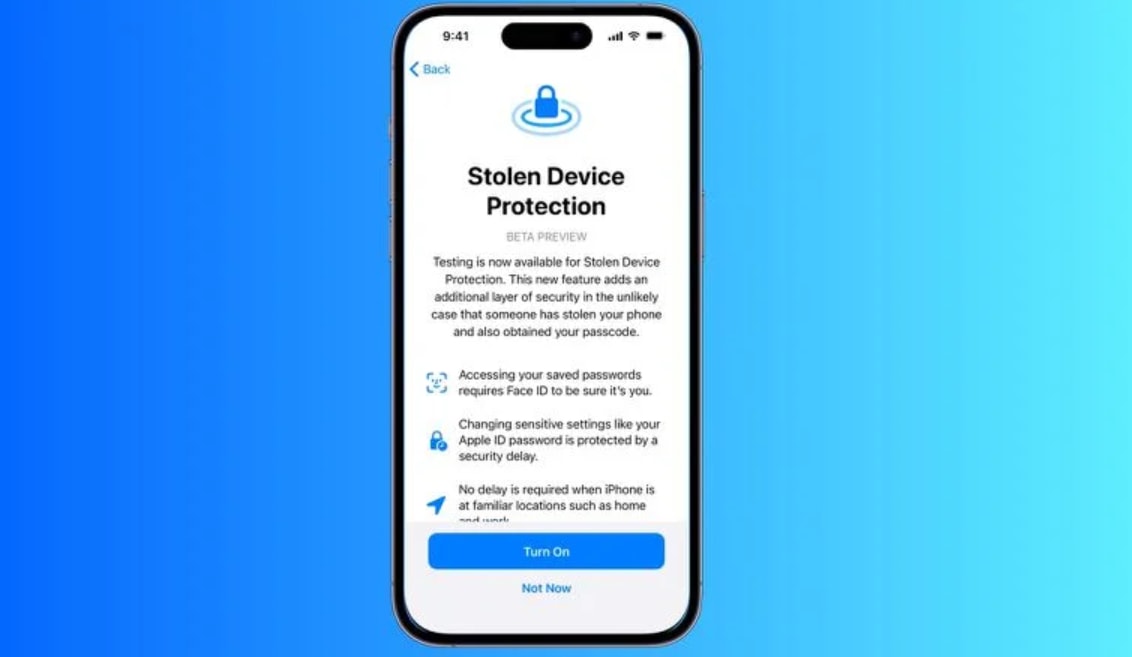 苹果 iOS 17.3 新增“失窃设备保护”功能,如何使用?