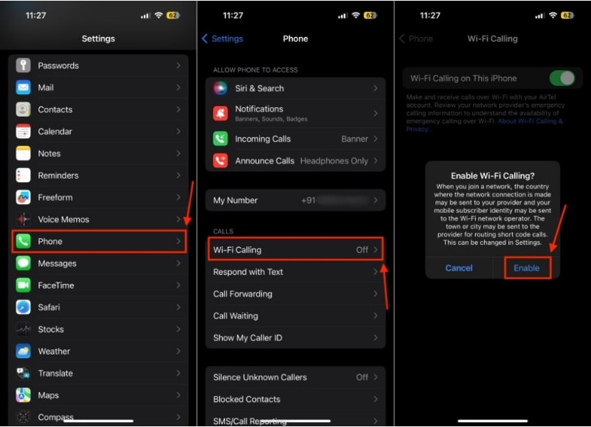 苹果iPhone 15如何打开Wi-Fi通话?