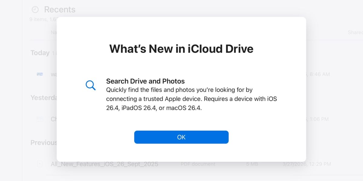 支持精准搜索照片与文件! 苹果iOS 26.4上线iCloud网页端搜索功能