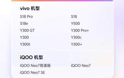 13款vivo和iQOO机型入选! OriginOS 6新一轮公测开启招募