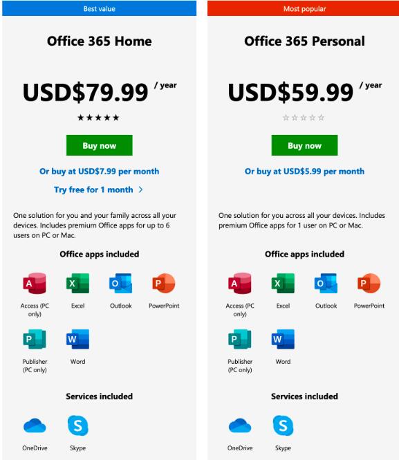 Office365和Office2019你选择哪个 Office3655和Office2019对比有什么不同