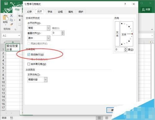 excel怎么设置文字自动换行 excel自动换行怎么自动调行高