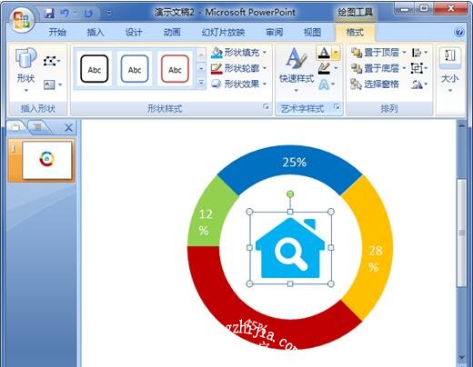 PPT怎么制作圆环百分比图表 PPT设计百分比圆环图表教程分享
