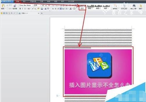 WPS文字插入图片显示不全怎么办 WPS文字插入图片显示不完整的解决方法