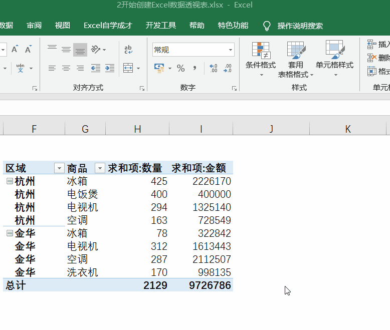 建立数据透视表的步骤excel excel创建数据透视表的图文步骤教程