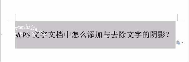 WPS文字怎么添加阴影效果 WPS文字设置阴影效果的步骤方法